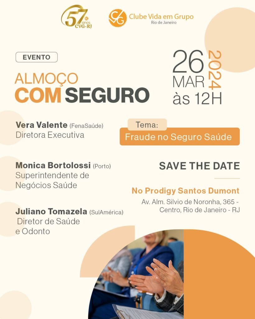 Almoço com Seguro acontece dia 26 de Março no  Prodigy Santos Dumont - RJ