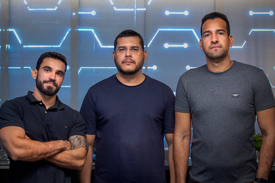Igor Lucena, Fábio Falcão; Erick Vagner, sócio da IARIS