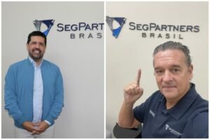 Os corretores de seguros Fernando Gonçalves e Luca Pirani