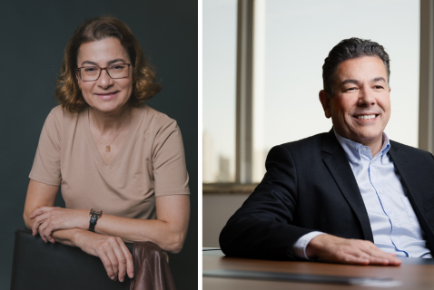 Foto: Fátima Lima, diretora de sustentabilidade e Hugo Assis, diretor-geral de inovação e estratégia