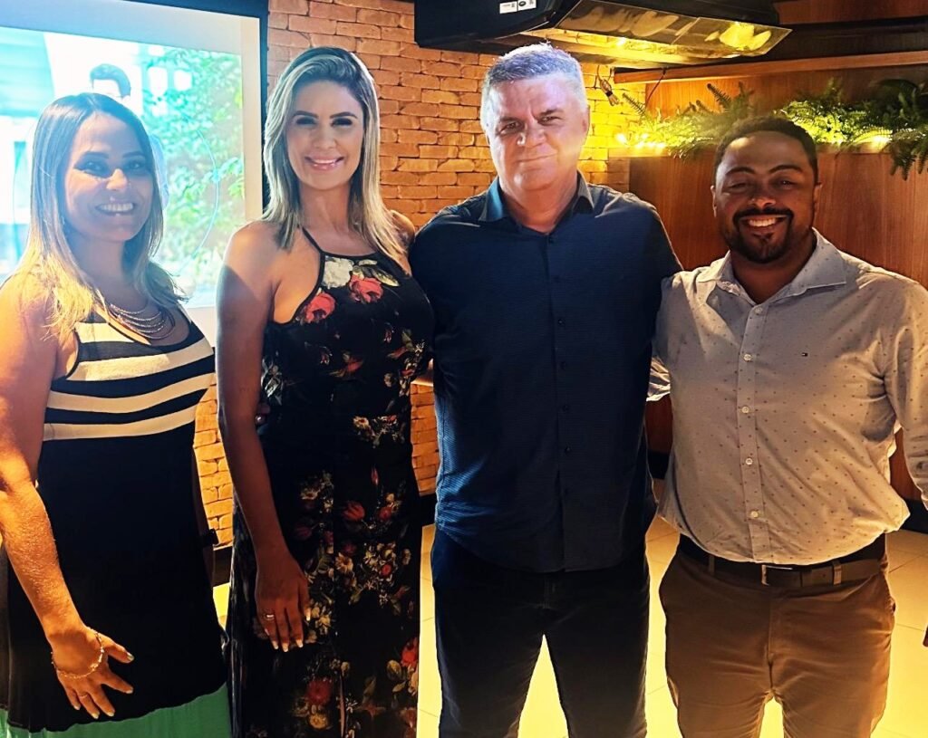 Cristiane Afonso, coordenadora Comercial da Benefício Intelectual, assessoria da Affiance, Fabiana Cardoso, diretora Comercial da Affiance, Márcio Almeida, CEO e co-funder da Bluzz Saúde, Ryan Gouveia, head de Mercado da operadora