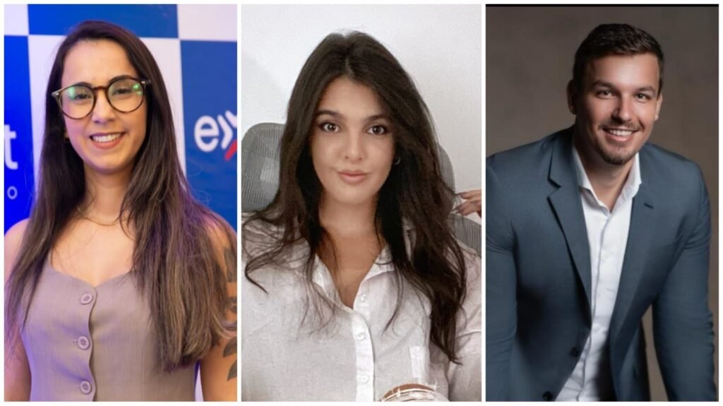 Pâmela Teodoro, Marina Belloto e Lucas Hubinger Stauffer