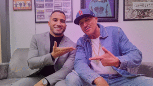 Konrad Dantas, o KondZilla (à esq.), e Mano Brown (Foto: Jef Delgado/Divulgação)
