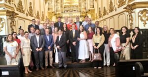 Presidente e diretoria do CVG-RJ, sócios e beneméritas, além de representantes de entidades do mercado de seguros e demais convidados reunidos na Igreja Nossa Senhora do Carmo (*) Divulgação
